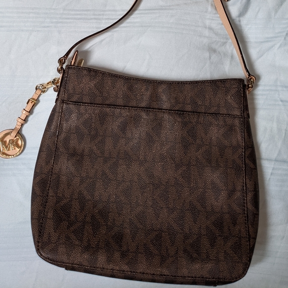 Michael Kors Jet Set Large Travel Logo Messenger Bag, Brown - Picture 3 of 10